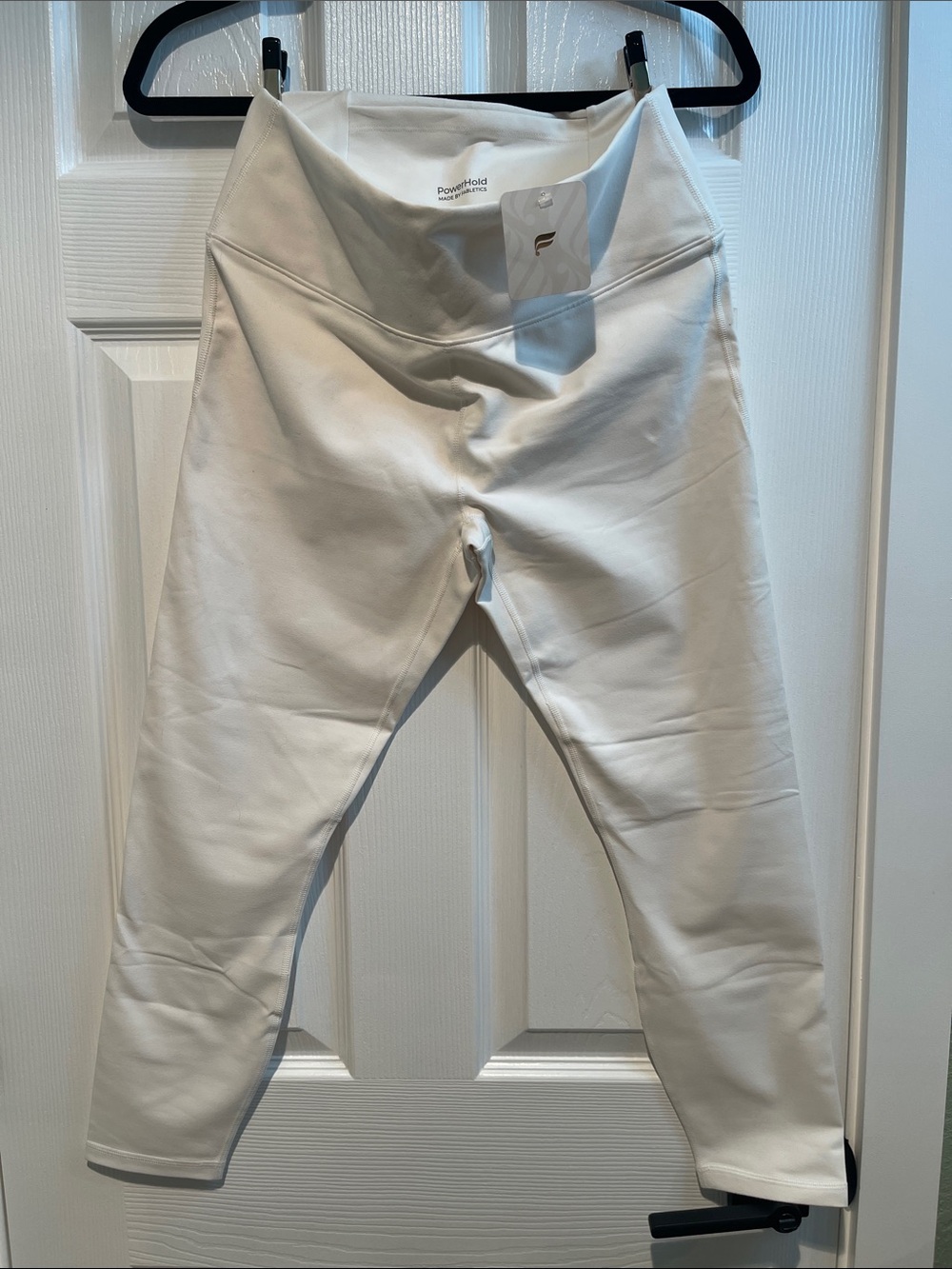 Fabletics Off White High-Waist Boost II PowerHold Leggings